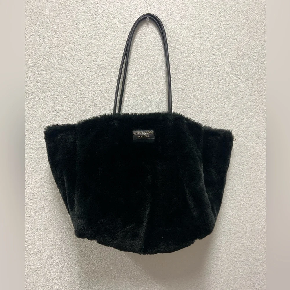 Kate spade everything faux fur large tote purse
